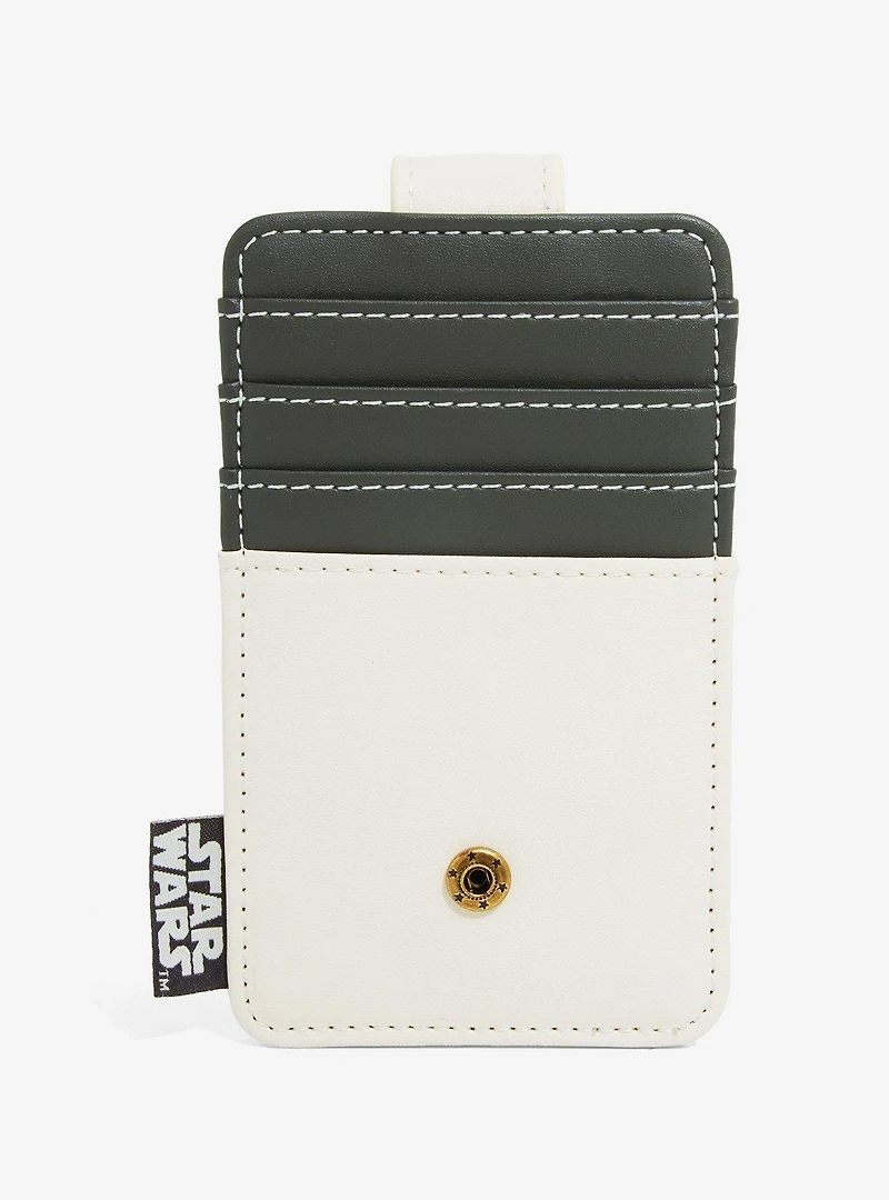 Loungefly Star Wars Gray and Cream Floral Rebel Cardholder - BoxLunch Exclusive