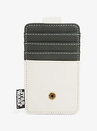 Loungefly Star Wars Gray and Cream Floral Rebel Cardholder - BoxLunch Exclusive