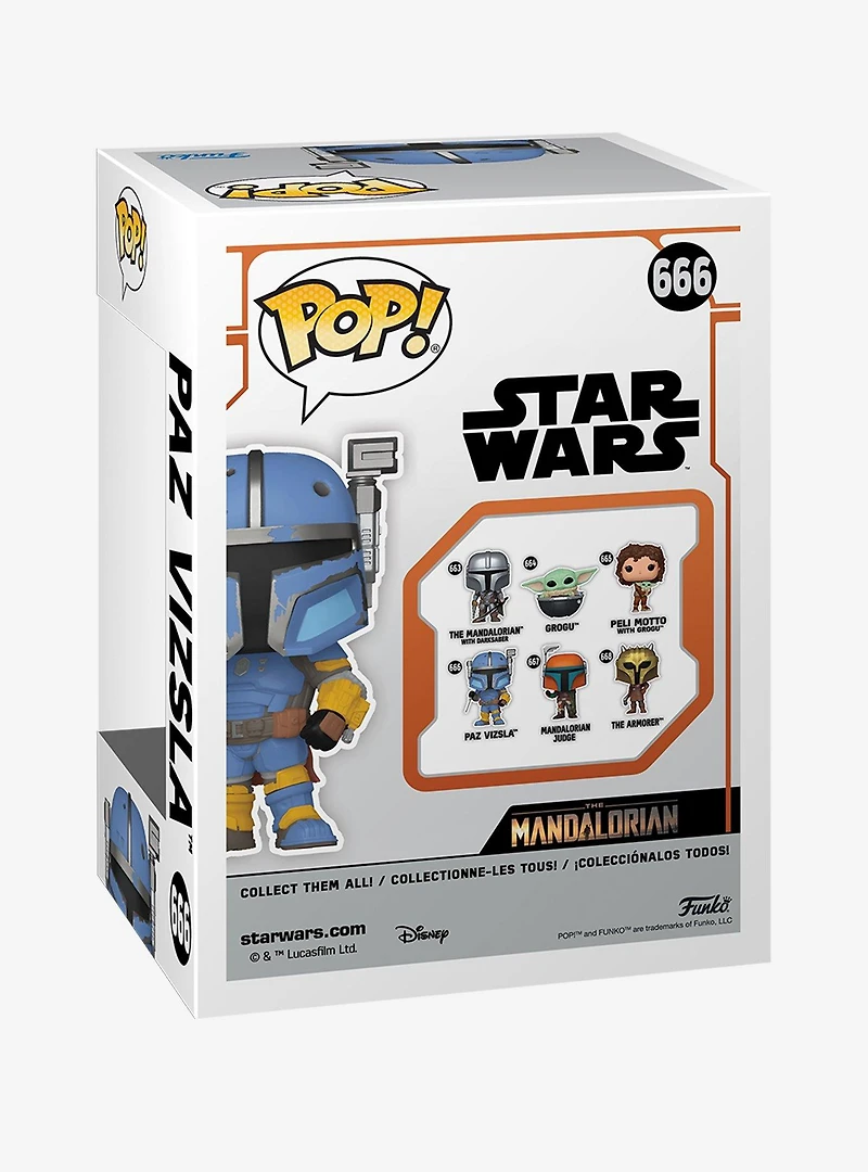 Funko Pop! Star Wars The Mandalorian Paz Vizsla Vinyl Bobble-Head