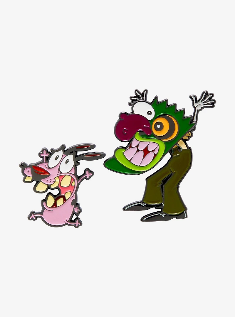 Courage the Cowardly Dog Courage & Eustace Enamel Pin Set - BoxLunch Exclusive