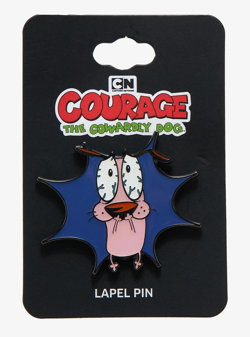 Courage the Cowardly Dog Scared Portrait Enamel Pin - BoxLunch Exclusive