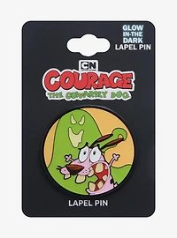 Courage the Cowardly Dog Ghost Glow-in-the-Dark Enamel Pin - BoxLunch Exclusive