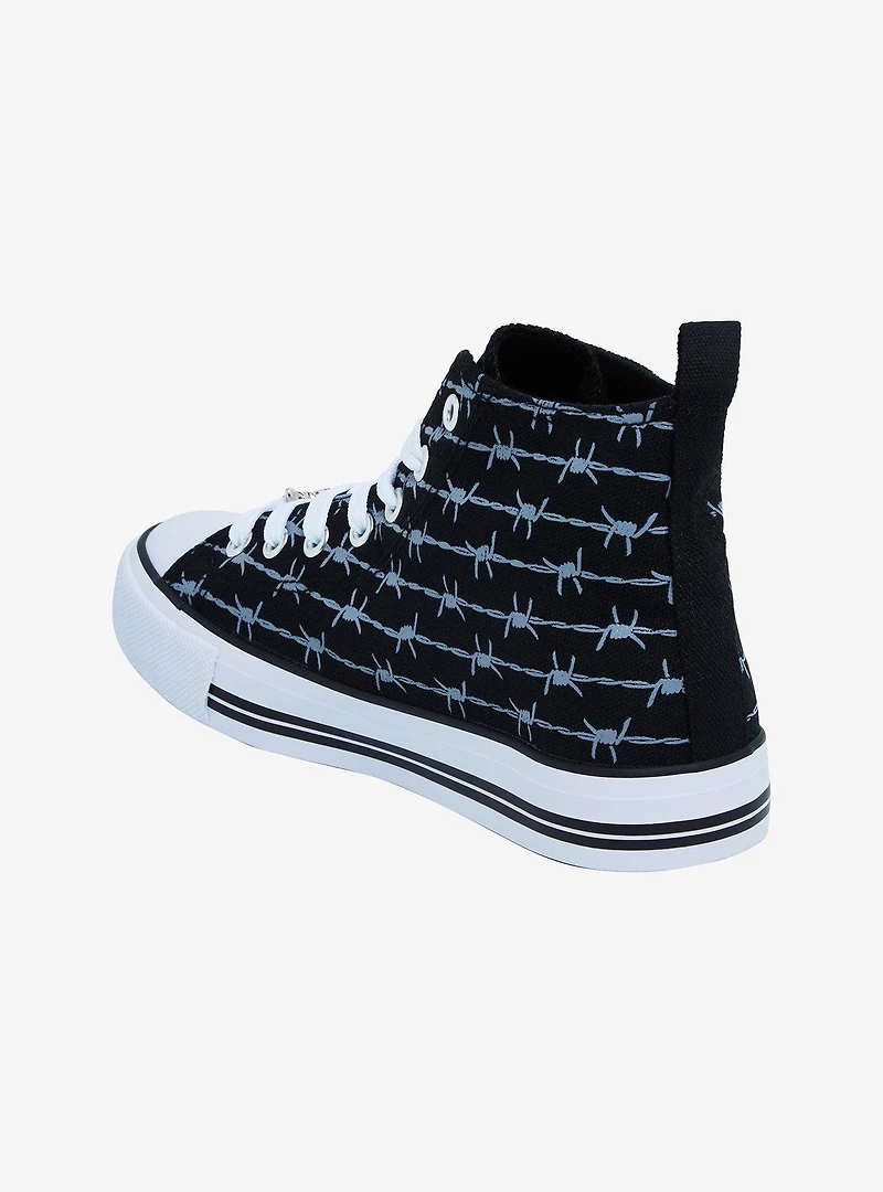Barbed Wire Hi-Top Sneakers