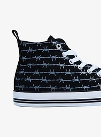 Barbed Wire Hi-Top Sneakers