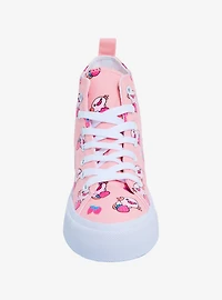 Axolotl Strawberry Hi-Top Platform Sneakers