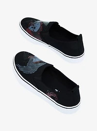 Winged Skull Slip-On Sneakers