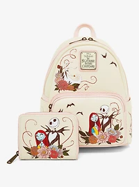 Loungefly Disney The Nightmare Before Christmas Jack & Sally Floral Wallet - BoxLunch Exclusive