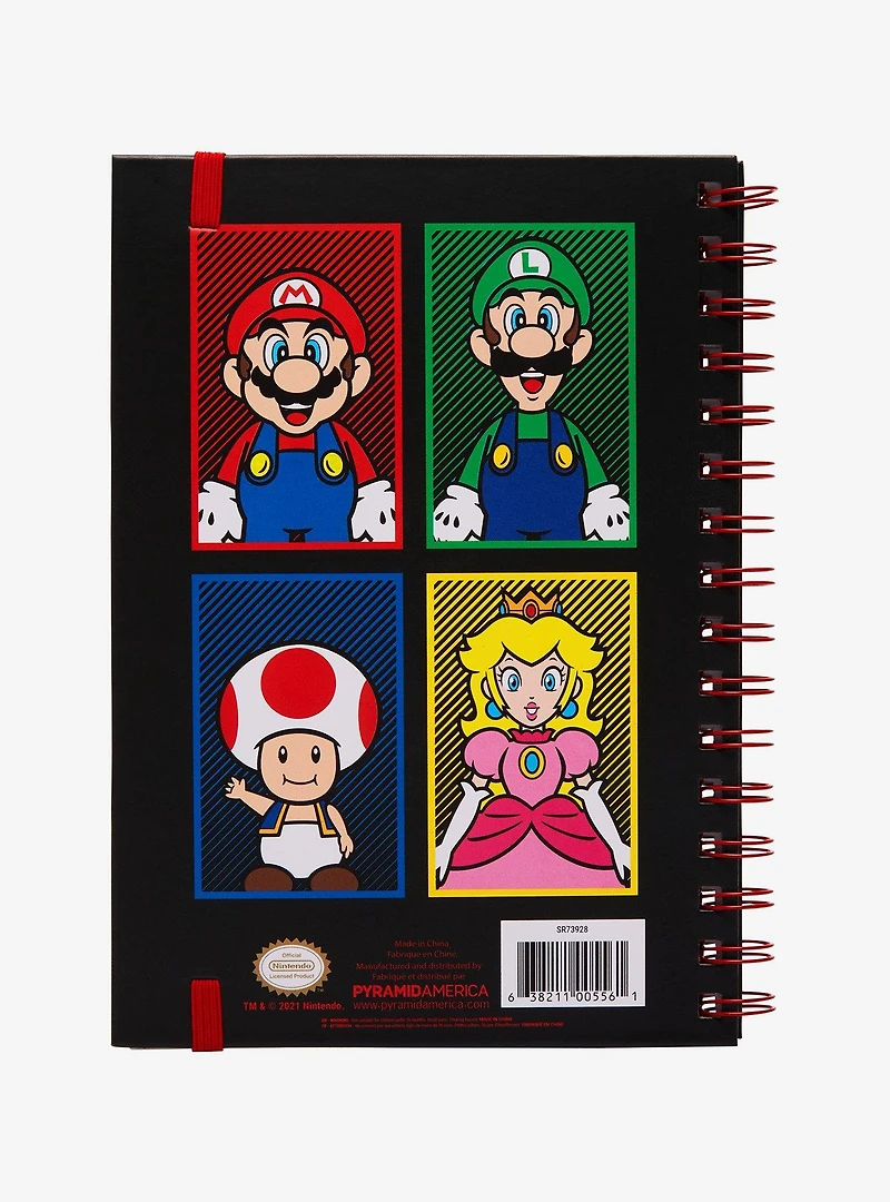 Super Mario Bros. Character Grid Hardcover Journal