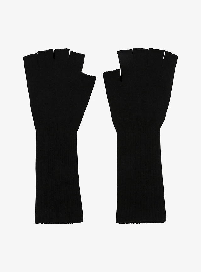 Skeleton Extended Fingerless Gloves