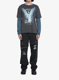 Angelic Double Exposure Twofer Long-Sleeve T-Shirt