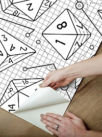 Dungeons & Dragons Peel & Stick Wallpaper White