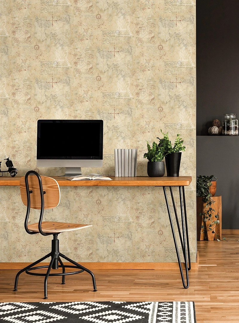 Game of Thrones Map Tan Peel & Stick Wallpaper