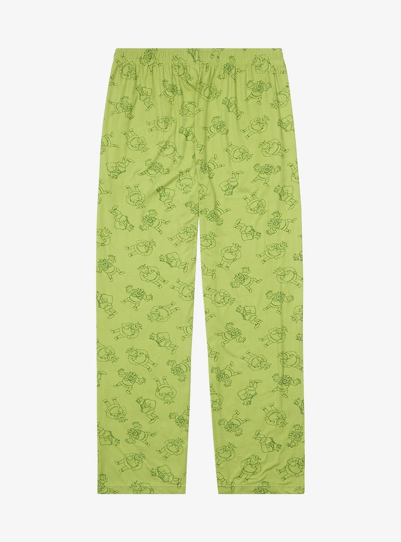 Shrek Outline Portraits Allover Print Sleep Pants - BoxLunch Exclusive