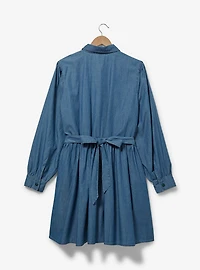 Disney Snow White and the Seven Dwarfs Portrait Denim Plus Long-Sleeve Dress - BoxLunch Exclusive