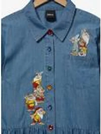 Disney Snow White and the Seven Dwarfs Portrait Denim Plus Long-Sleeve Dress - BoxLunch Exclusive
