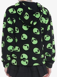 Alien Fuzzy Sherpa Girls Hoodie