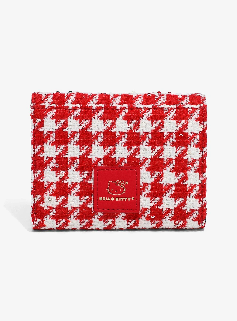 Sanrio Hello Kitty Floral Houndstooth Small Wallet - BoxLunch Exclusive
