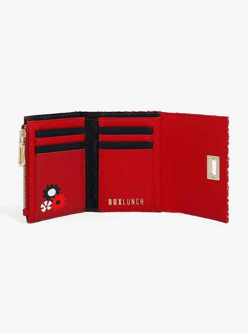 Sanrio Hello Kitty Floral Houndstooth Small Wallet - BoxLunch Exclusive