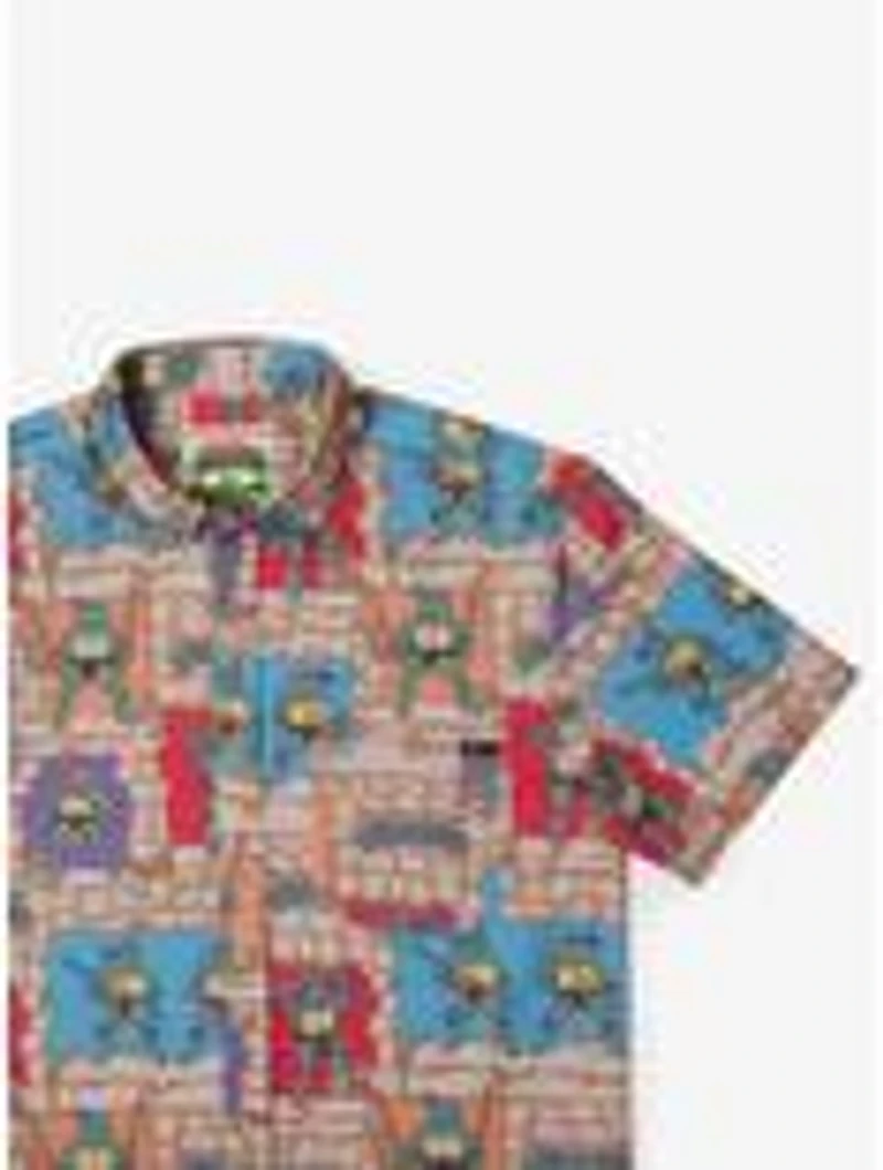 RSVLTS Teenage Mutant Ninja Turtles "Cowabunga Covers" Button-Up Shirt