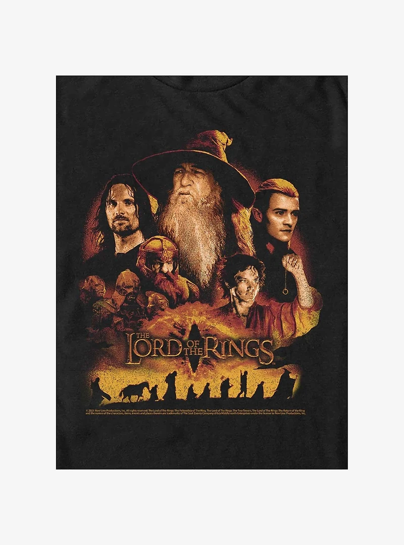 the Lord of Rings Character Heads Big & Tall T-Shirt