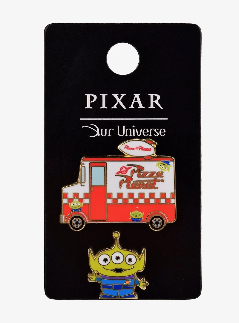 Our Universe Disney Pixar Toy Story Pizza Planet Food Truck & Alien Enamel Pin Set - BoxLunch Exclusive