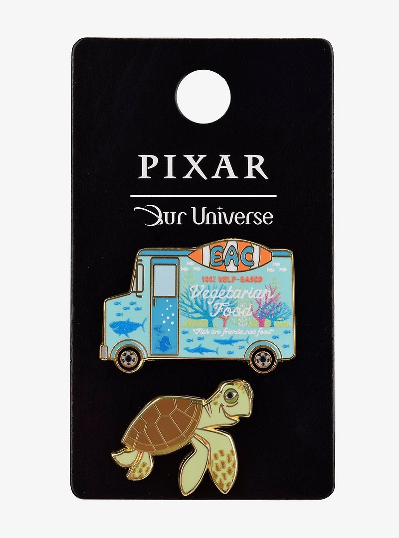 Our Universe Disney Pixar Finding Nemo Food Truck & Crush Enamel Pin Set - BoxLunch Exclusive