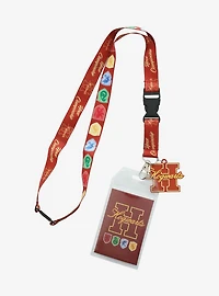 Harry Potter Hogwarts House Crests Allover Print Lanyard - BoxLunch Exclusive
