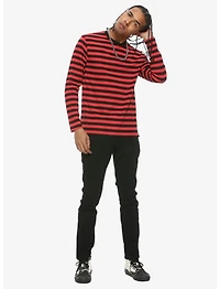 Red & Black Stripe Long-Sleeve T-Shirt