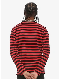 Red & Black Stripe Long-Sleeve T-Shirt
