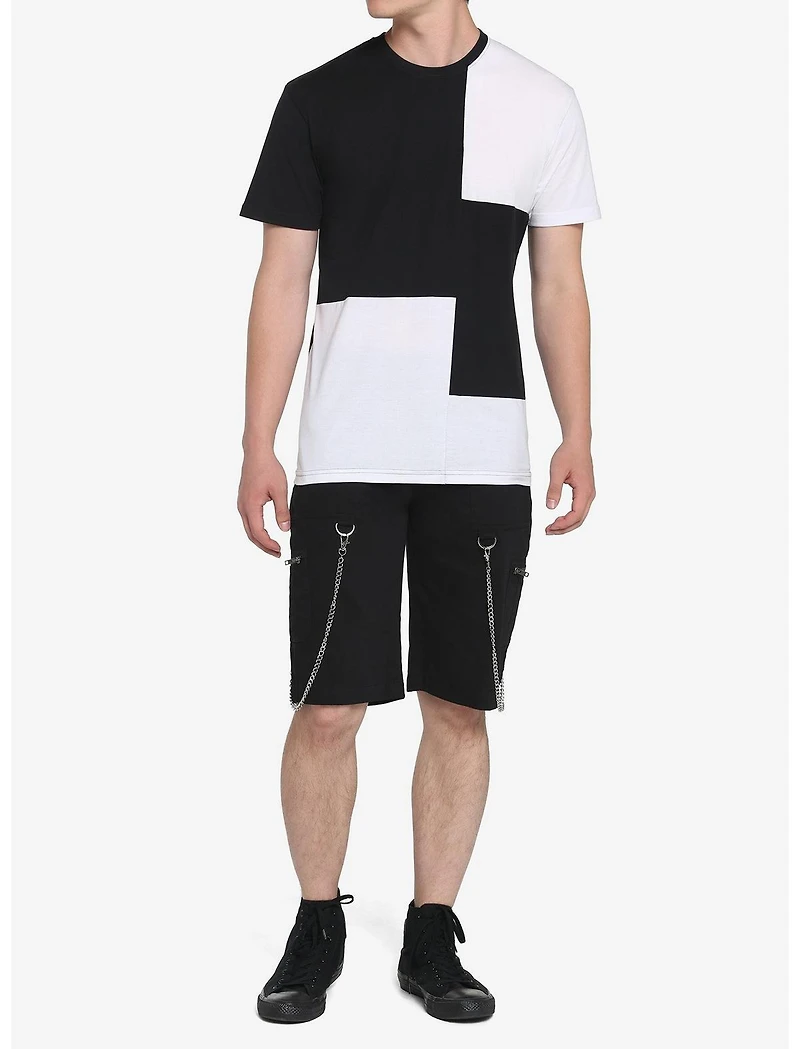 Black & White Patchwork T-Shirt