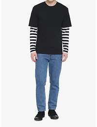 Black & White Stripe Long-Sleeve T-Shirt