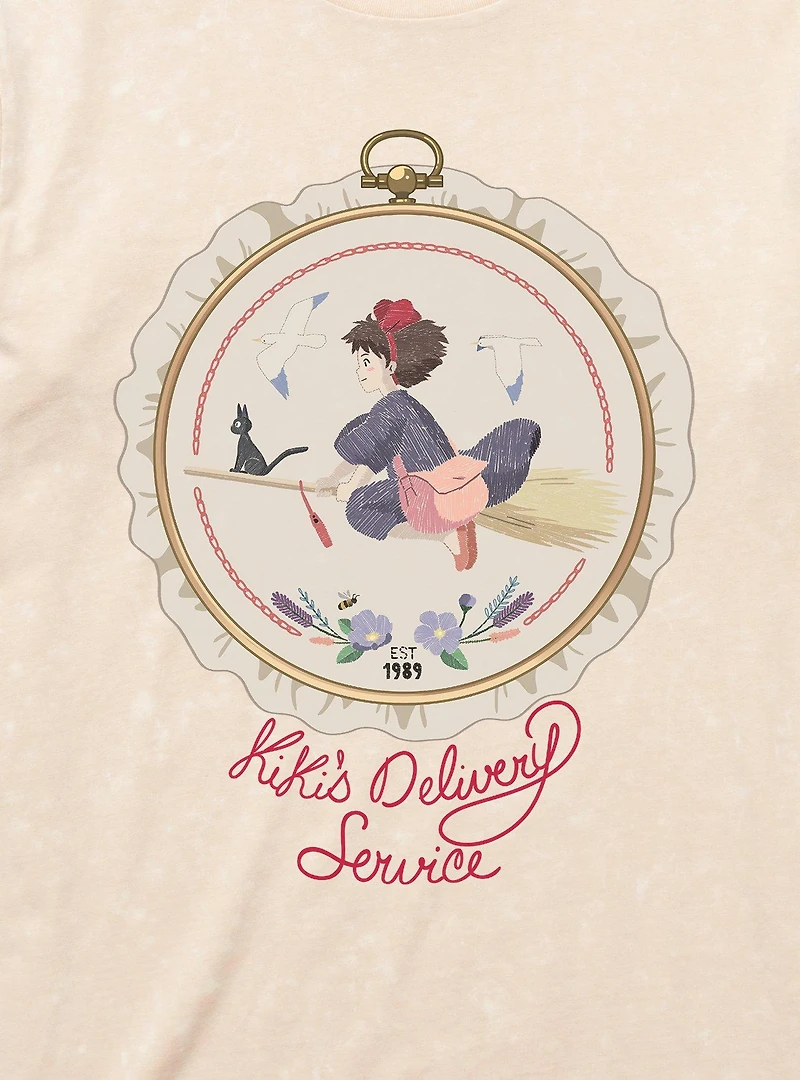 Studio Ghibli Kiki's Delivery Service Sewing Patch Mineral Wash T-Shirt
