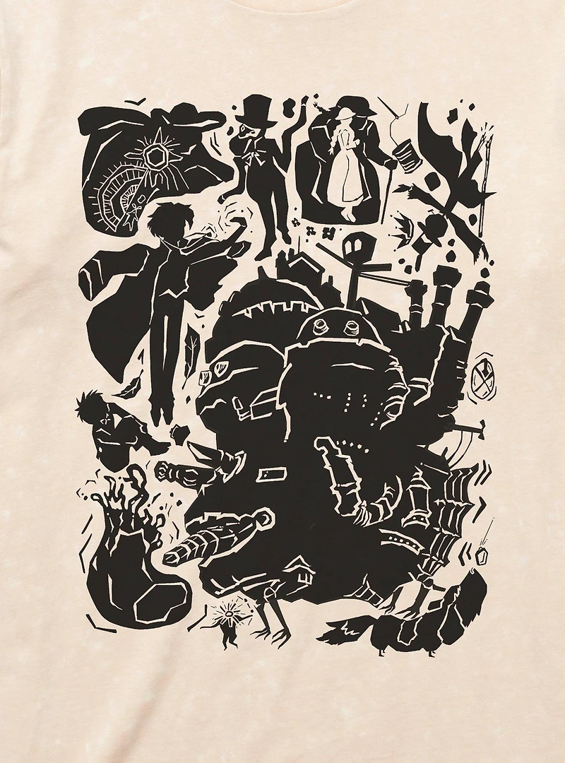 Studio Ghibli Howl's Moving Castle Icons Mineral Wash T-Shirt