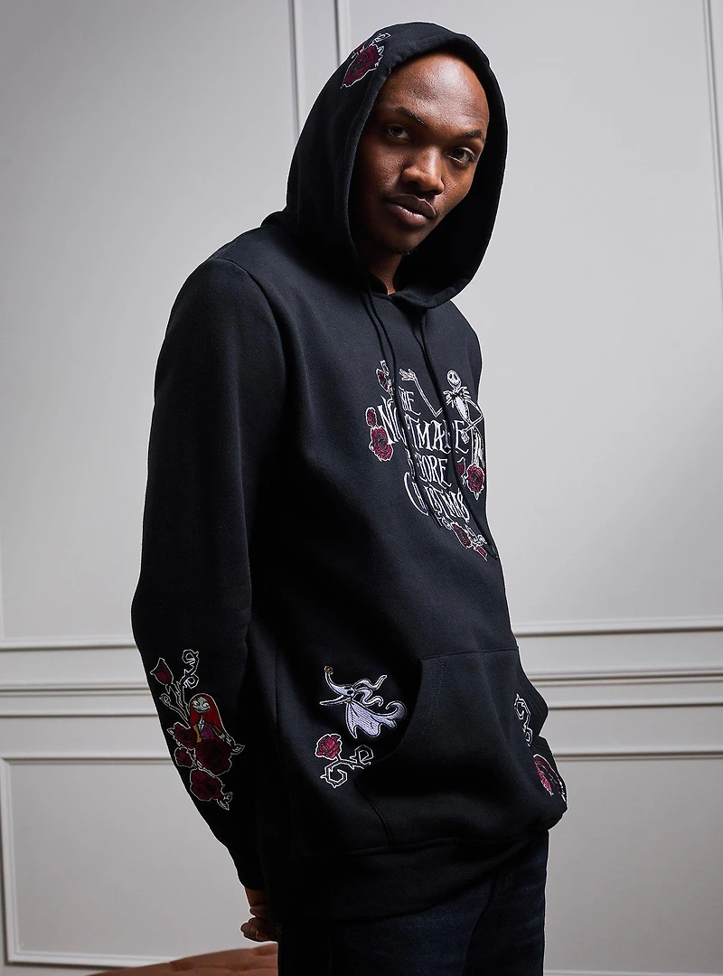 Disney The Nightmare Before Christmas Floral Logo Hoodie - BoxLunch Exclusive