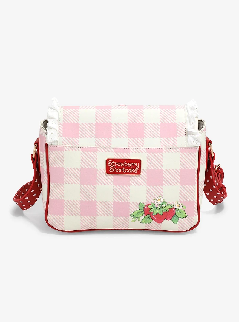 Strawberry Shortcake Gingham Bow Crossbody Bag — BoxLunch Exclusive