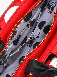 Loungefly Disney Minnie Mouse Polka Dot Bow Figural Crossbody Bag