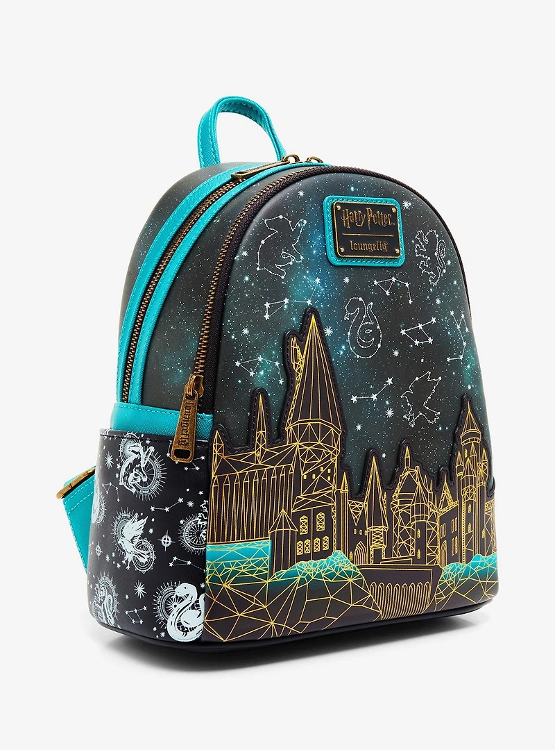 Loungefly Harry Potter Hogwarts Castle Constellations Glow-in-the-Dark Mini Backpack - BoxLunch Exclusive
