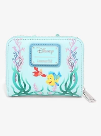Loungefly Disney The Little Mermaid Glitter Portrait Small Zip Wallet - BoxLunch Exclusive
