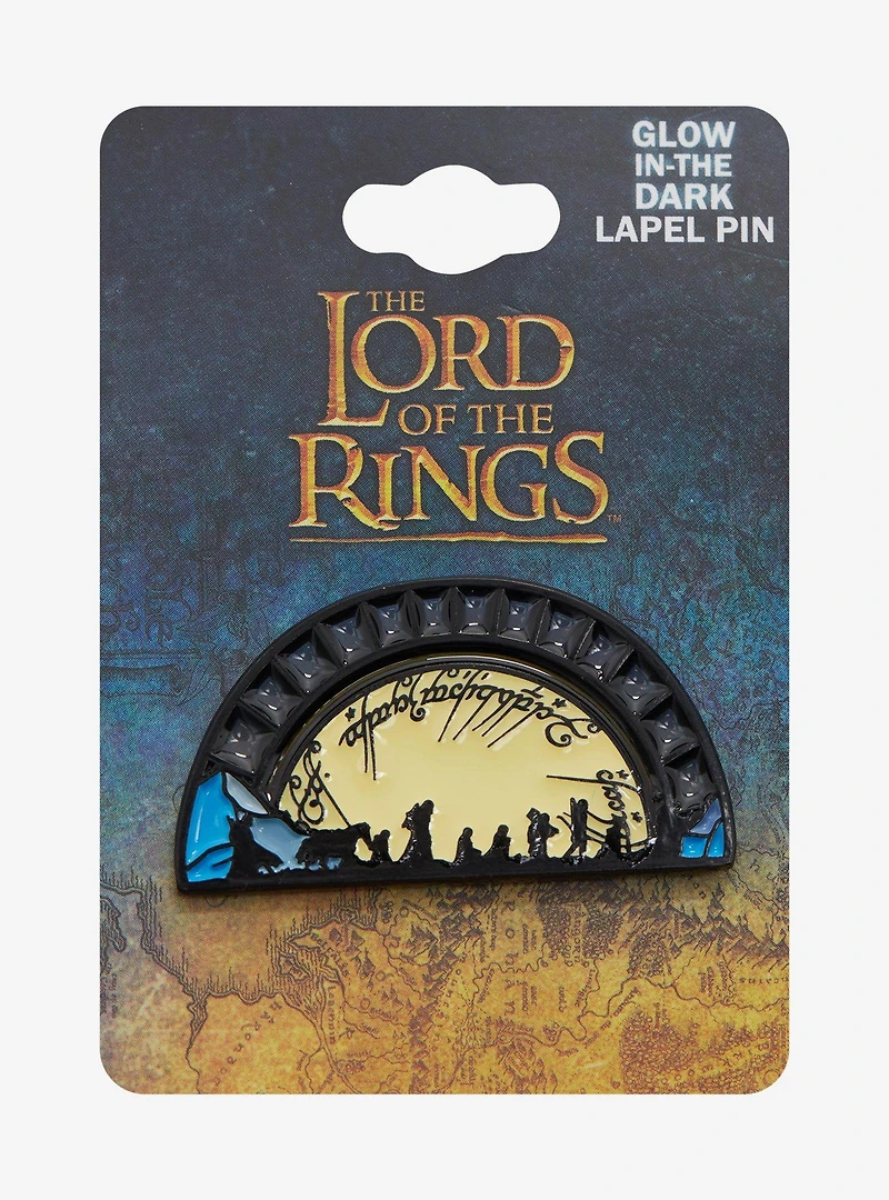 The Lord of the Rings Group Portrait Arch Glow-in-the-Dark Enamel Pin - BoxLunch Exclusive
