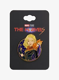 Marvel The Marvels Carol Danvers & Goose Enamel Pin - BoxLunch Exclusive