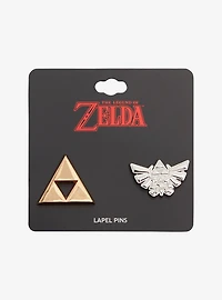 Nintendo The Legend of Zelda Triforce & Royal Crest Enamel Pin Set - BoxLunch Exclusive