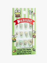 Keroppi French Tip Faux Nail Set