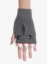 Shark Crochet Fingerless Gloves