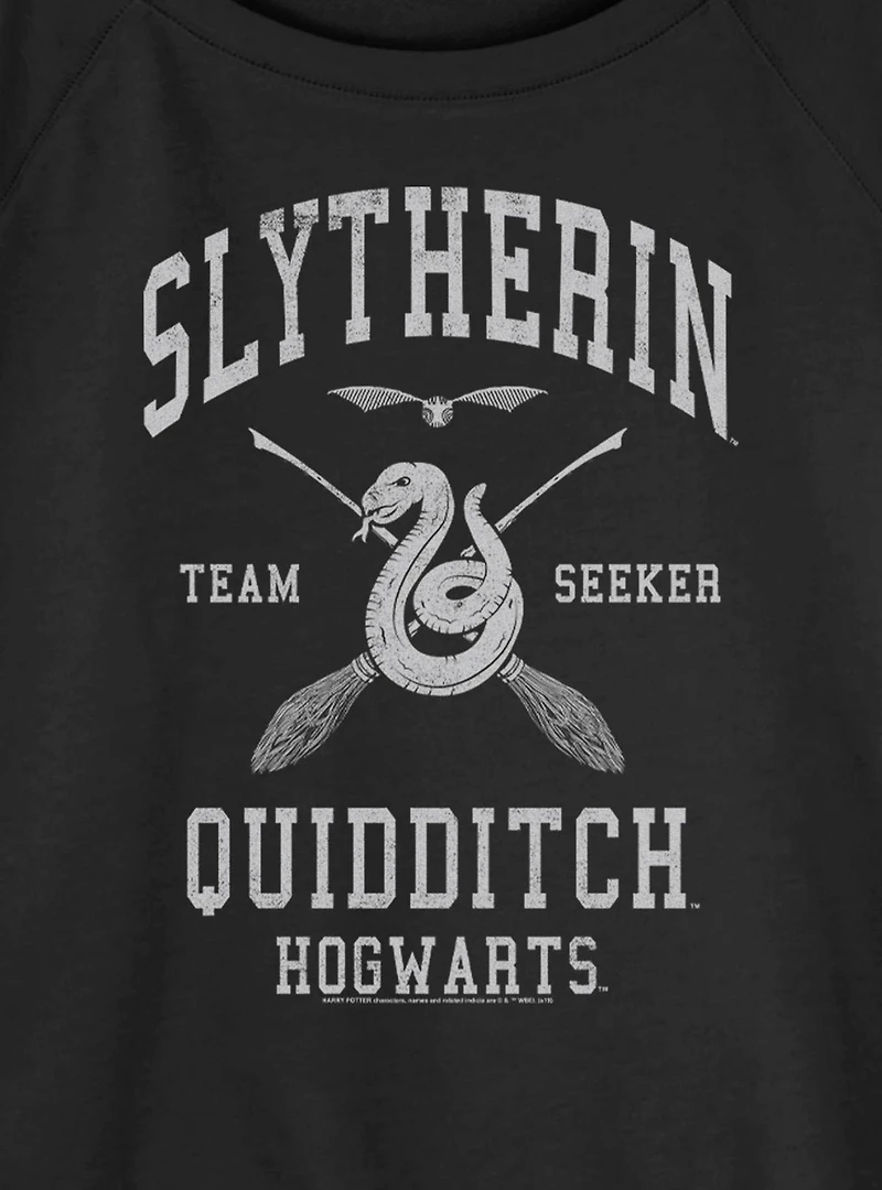 Harry Potter Slytherin Quidditch Seeker Girls Slouchy Sweatshirt