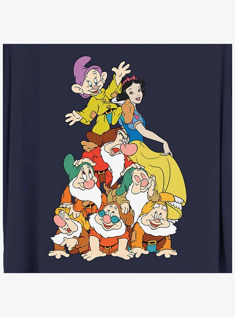 Disney Snow White and the Seven Dwarfs Squad Dwarf Stack Girls T-Shirt Plus Size