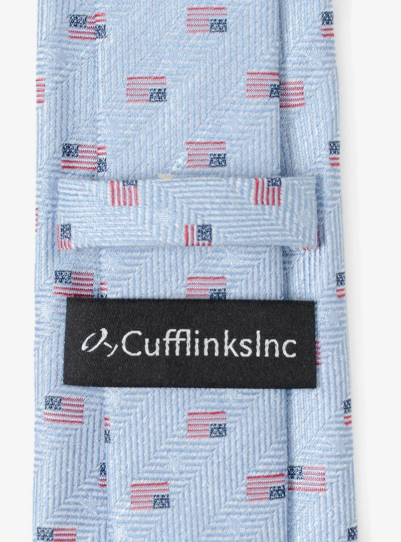 American Flag Blue Men's Tie