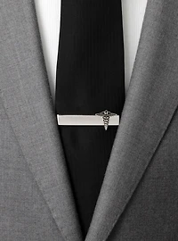 Medical Caduceus Tie Bar