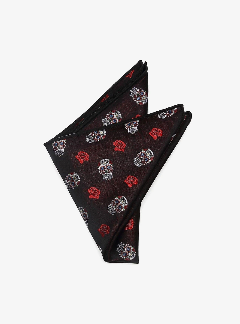 Day of the Dead Sugar Skull Pocket Square