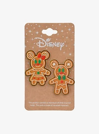 Disney Mickey & Minnie Mouse Gingerbread Pin Set - BoxLunch Exclusive