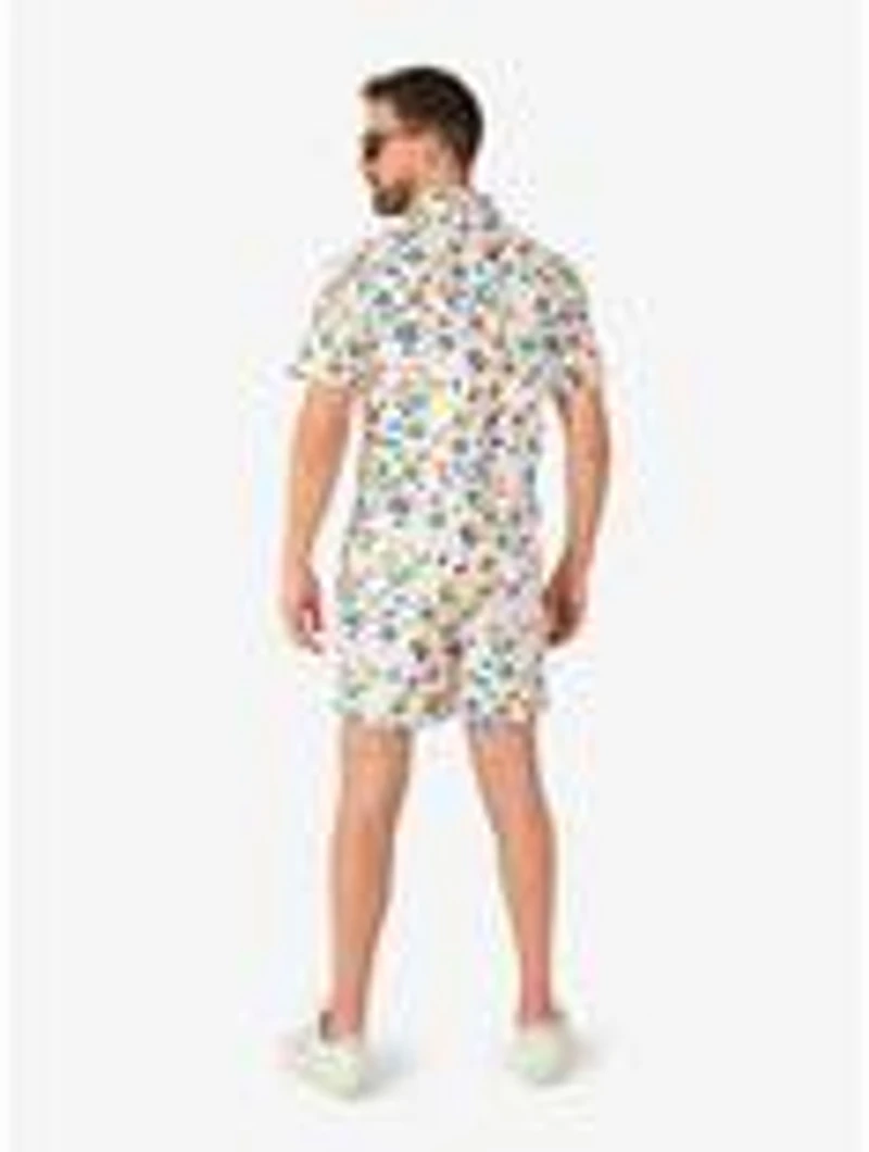 Pride Icons White Button-Up Shirt and Short